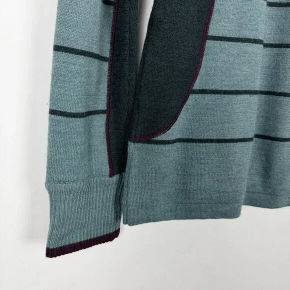 Smartwool Optic Frills Double Knit Pullover Sweater Women's Medium Merino Wool - Picture 4 of 16